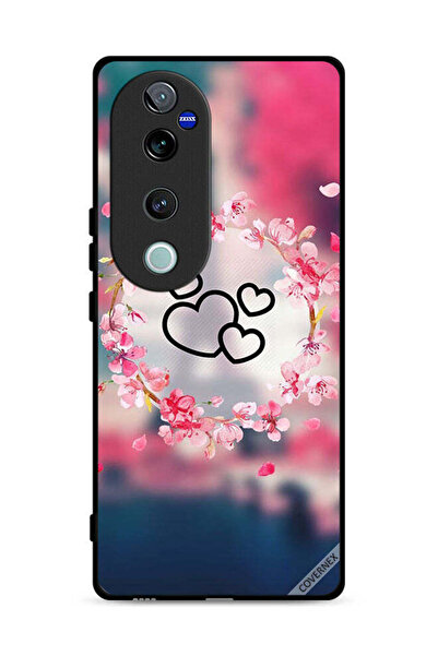 Covernex غطاء حماية لهاتف Vivo V40 Pro 5G بتصميم قلوب ومشبك فني