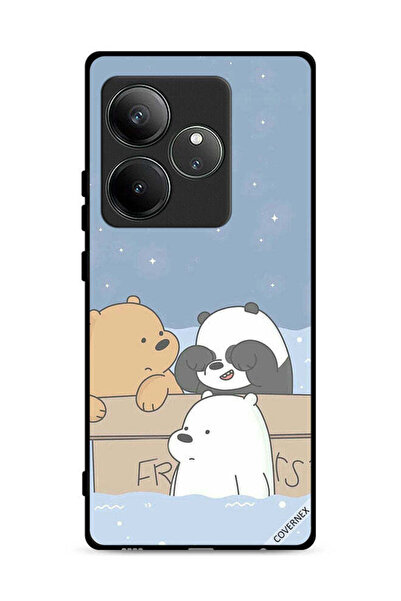Covernex غطاء حماية لهاتف Realme GT 6T 5G بتصميم أصدقاء الدب