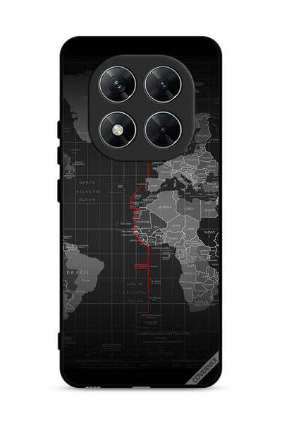 Covernex غطاء حماية لهاتف Xiaomi Poco X7 5G بتصميم خريطة العالم