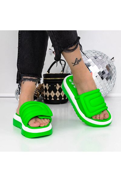 mei Women's Slippers with Low Sole 3GH22 Green |