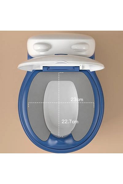 Little Mom Olita pentru copii tip minitoaleta Little Mom Blue, design ergonomic, cu adaptor moale din spuma PU,