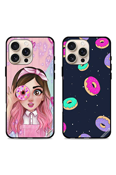 Covernex حافظتان واقيتان لهاتف Apple iPhone 16 Pro، بتصميم Donuts وDonut Love...