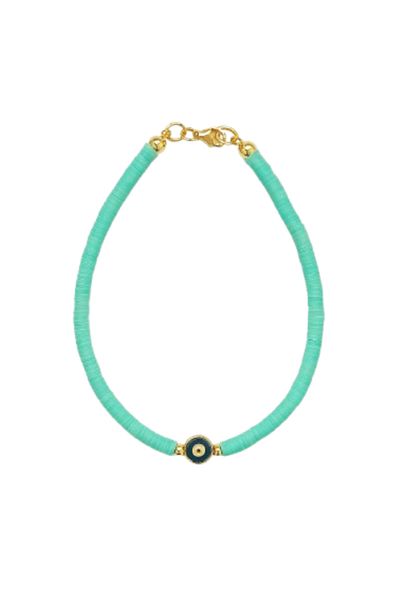 Blusmart Bratara pentru picior, 25 cm, Bleu, Silicon, Metal, Plastic