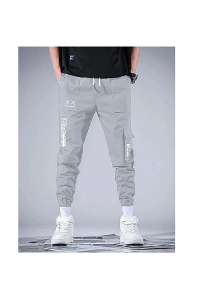 SZone 2cargo pants with 5 pockets,4+1 back pocket, light Bengal fabric,closed leg with top&bottom print