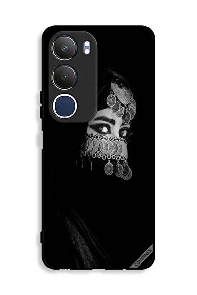 Covernex غطاء حماية لهاتف Vivo Y19s 4G بعيون جميلة ووجه فتاة مزين بمجوهرات
