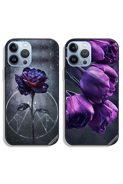Covernex حافظتان واقيتان لهاتف Apple iPhone 13 Pro - زهور داكنة