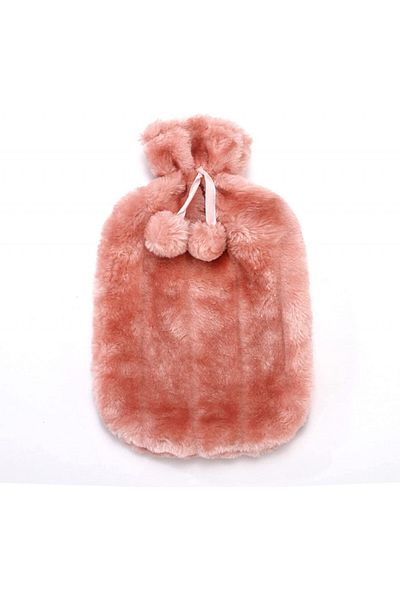 Bavooty water bottle cover, plush, pink, 20 x 30 cm