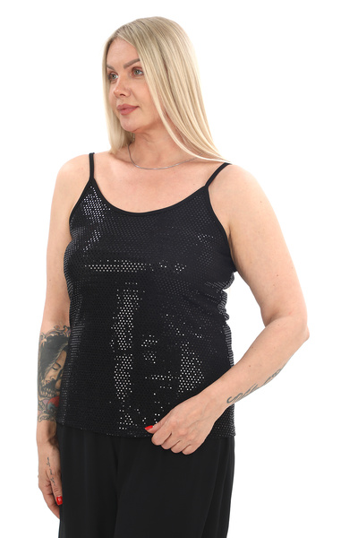 Javelin Collection İNCE ASKILI SEYREK PAYETLİ ŞIK BLUZ