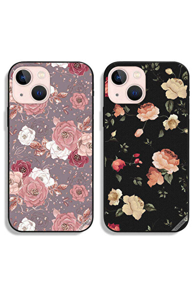 Covernex حافظتان لهاتف Apple iPhone 13 mini، أغطية حماية بخلفية زهرية وزهرة اللوتس الملونة