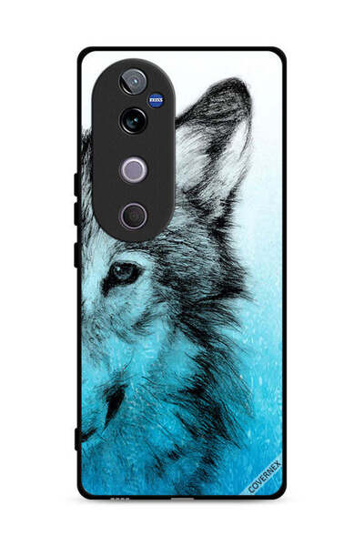 Covernex غطاء حماية لهاتف Vivo V40 5G بتصميم نصف وجه ذئب