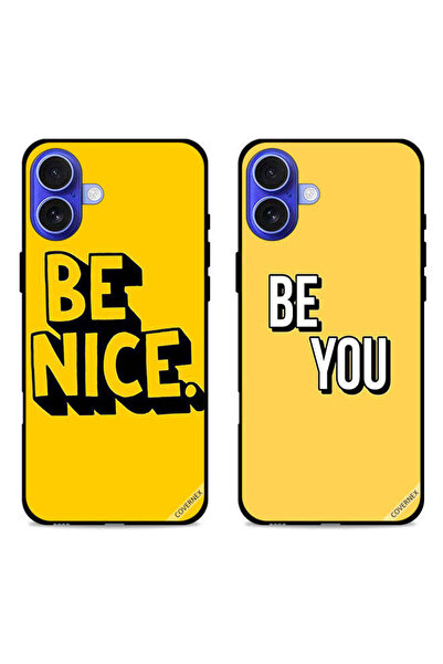 Covernex حافظتان واقيتان لهاتف Apple iPhone 16 كن لطيفًا وكن أنت