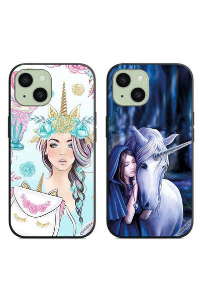 Covernex حافظتان لهاتف Apple iPhone 15 أغطية واقية رموش على حقيبة وفتاة وحيد ...