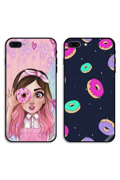 Covernex Two Cases For Apple iPhone 7 Plus Protective Covers Donuts and Donut...