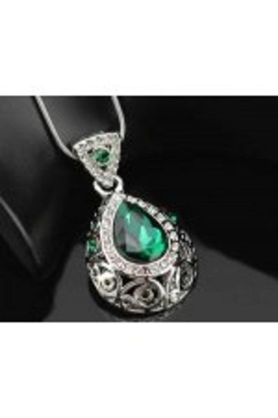 Kelan Set bijuterii Queen Elegance – cristale Royal Green, placat cu argint S925