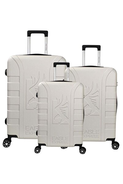 EAGLE EXPRESS Elysium ABS Hard Trolley 20,24,28 inch 3 Piece Set White