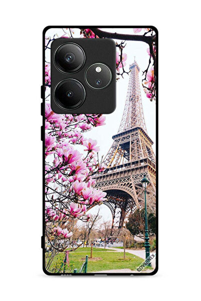 Covernex غطاء حماية لهاتف Realme GT 6T 5G بطبعة زهور وبرج إيفل
