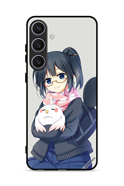 Covernex غطاء حماية لهاتف سامسونج جالاكسي S25 بلس، رسم فتاة تحمل حيوانًا أليفًا