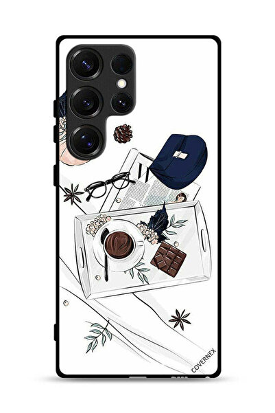 Covernex غطاء حماية لهاتف سامسونج جالاكسي S25 ألترا بتصميم فن القهوة والشوكولاتة
