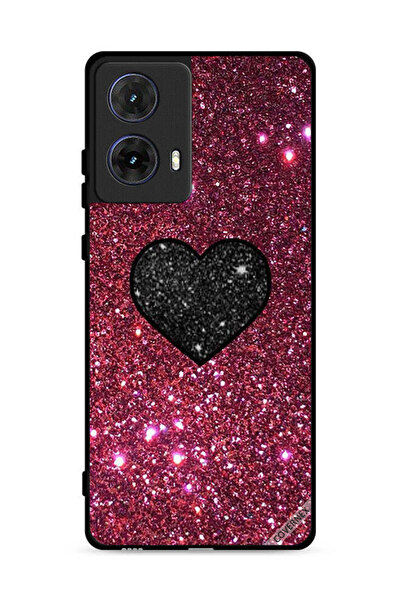 Covernex غطاء حماية لهاتف موتورولا موتو جي 85 5 جي بتصميم قلب لامع