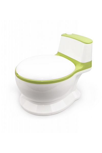 Little Mom Olita tip minitoaleta pentru copii Little Mom Green, design realist si ergonomic, colac PVC, cu vas