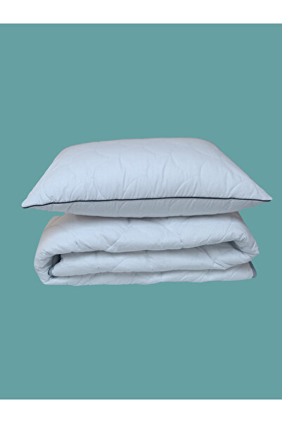 wellbed 100% Cotton Quilt Double, Anthracite Satin Piping