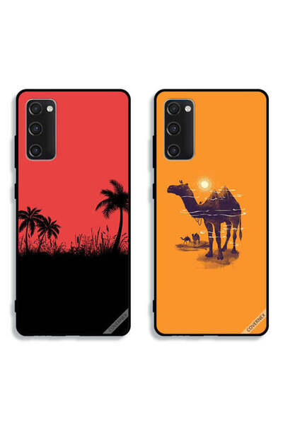 Covernex حافظتان لهاتف سامسونج جالكسي S20 FE بأغطية حماية بتصميم شجرة التمر و...