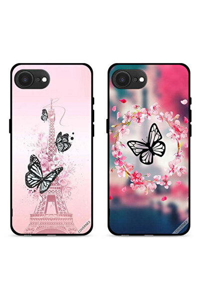 Covernex حافظتان واقيتان لهاتف Apple iPhone 16e بتصميم فراشة في حلقة وفراشة ع...
