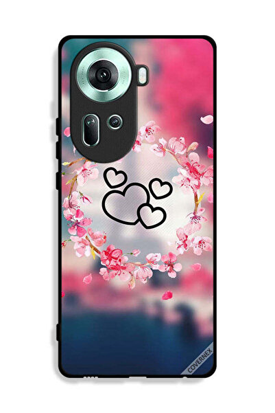 Covernex غطاء حماية لهاتف Oppo Reno11 5G بتصميم قلوب ومشبك فني