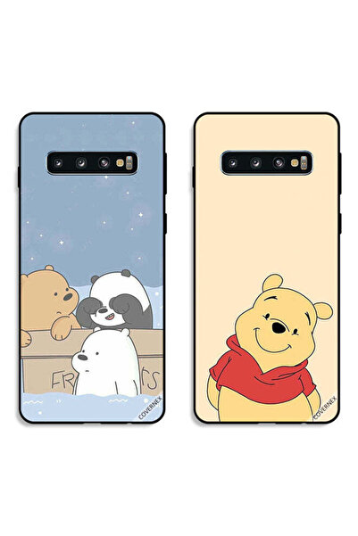 Covernex حافظتان واقيتان لهاتف سامسونج جالاكسي S10 بلس، أغطية Bear Friends وH...