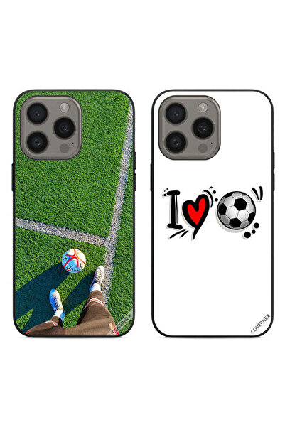 Covernex حافظتان واقيتان لهاتف Apple iPhone 15 Pro Max كل الحب لكرة القدم