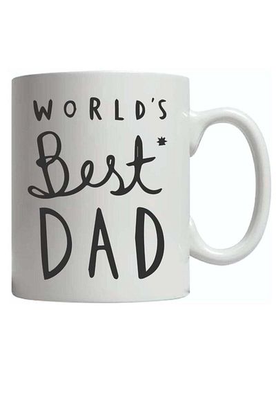 Story of candle Ceramic Mug with 'WORLD'S Best DAD' Print - White