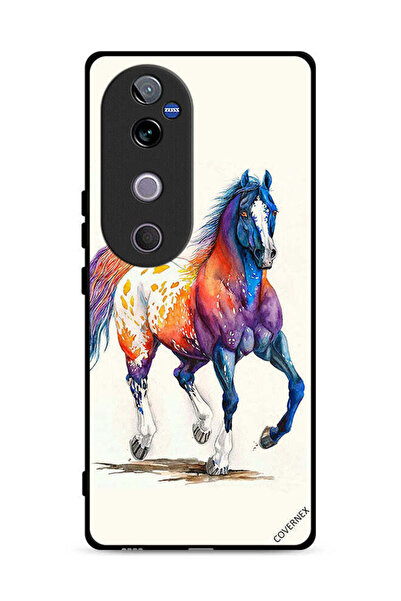 Covernex غطاء حماية لهاتف Vivo V40 5G برسومات فنية لرسم الخيول
