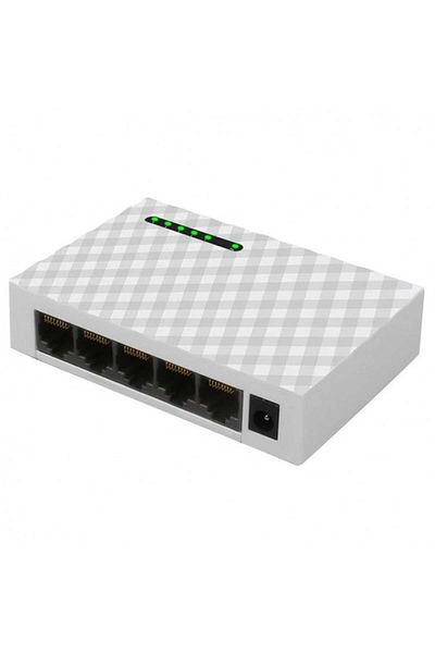 divendi-ro 5 Port Internet Switch, JH01 Plug and Play, 100/1000Mbps, auto MDI/MDIX, white