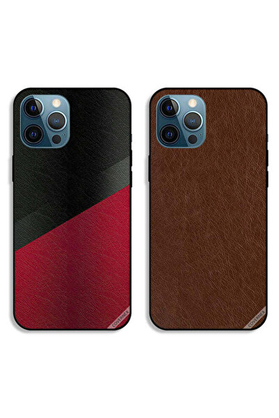 Covernex حافظتان لهاتف Apple iPhone 12 Pro، أغطية حماية بنقشة سوداء وحمراء وج...