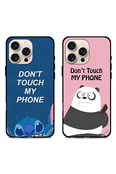 Covernex حافظتان واقيتان لهاتف Apple iPhone 16 Pro Max، مطبوع عليهما "لا تلمس...