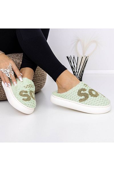 FASHION Women's Slippers A-628 Green |