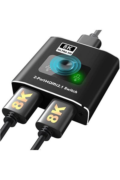 divendi-ro Splitter - HDMI 8K Switch, 2 HDMI 2.1 Switch ports