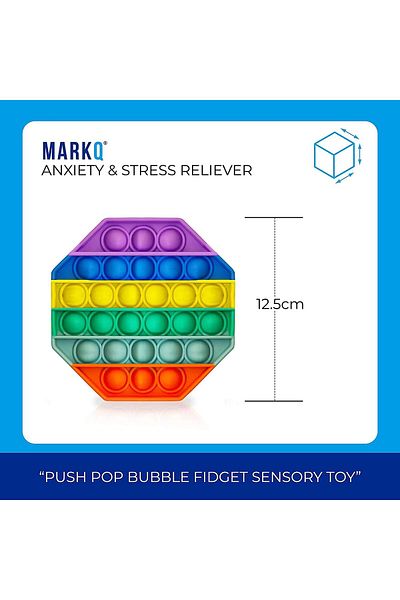 Generic Push Pop Bubble Fidget Sensory Toy - for Autism, Stress, Anxiety - Kids and Adults 3 PACK