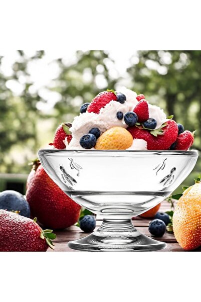 La Rochére Set 6 cupe Abeille pentru inghetata sau desert, 6 x 20cl, sticla f...