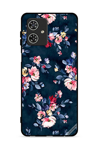 Covernex غطاء حماية لهاتف موتورولا موتو جي 54 5G مزين بزهور مرسومة يدويًا