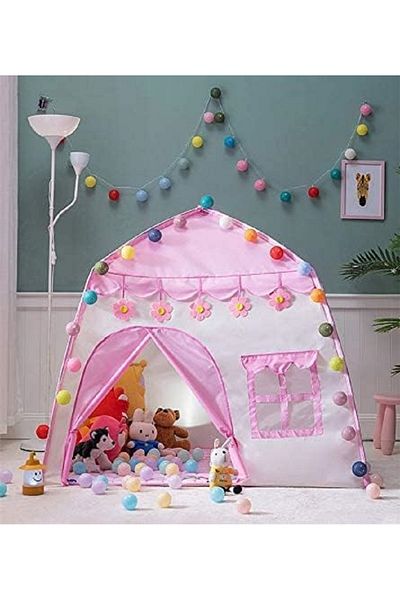 rexa Kids' Star-Decorated Play Tent | Hexagon House Playhouse