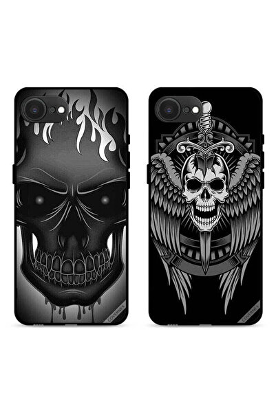 Covernex حافظتان واقيتان لهاتف Apple iPhone 16e بتصميم جمجمة وأجنحة نسر