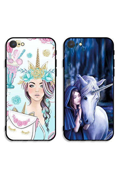 Covernex حافظتان لهاتف Apple iPhone SE (2020) مع أغطية حماية رموش على الحقيبة...