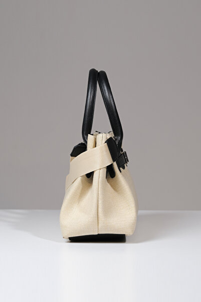 Çantacımstore Geantă de cumpărături din piele Kosta pentru femei 1507 Wicker-Syh