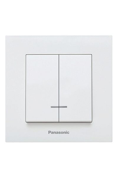 PANASONIC White Switch with Blue LED Karre Plus