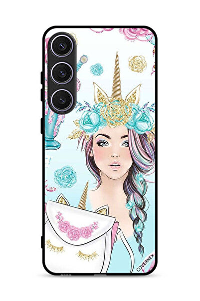 Covernex غطاء حماية لهاتف سامسونج جالكسي S25 بتصميم رموش على حقيبة وفتاة وحيد...