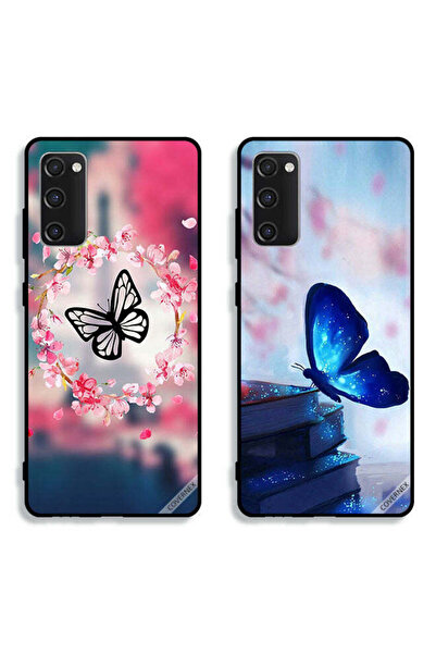 Covernex حافظتان لهاتف Samsung Galaxy S20 FE بغطاءين واقيين فراشة في حلقة وفر...