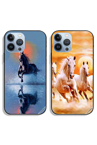 Covernex حافظتان لهاتف Apple iPhone 13 Pro، أغطية حماية، خيول تركض