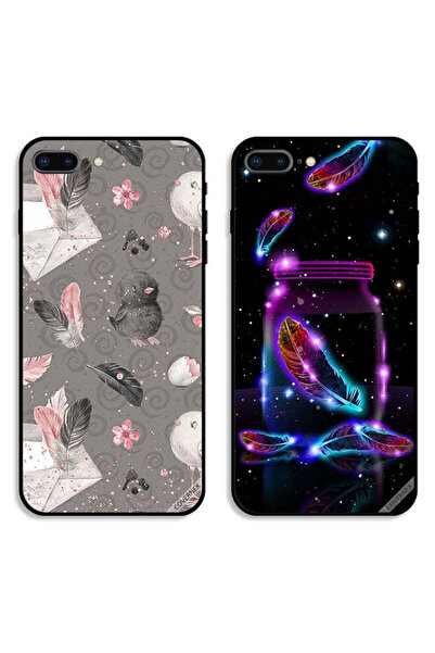 Covernex حافظتان لهاتف Apple iPhone 8 Plus بأغطية واقية من الريش والدجاج والر...