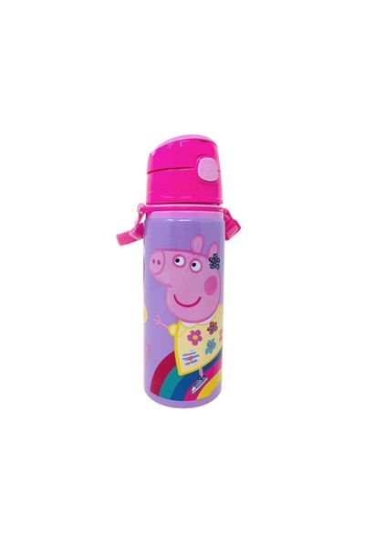 Peppa Pig Stickla with aluminum can in the pan, 600 ml, Roz, Peppa Pig